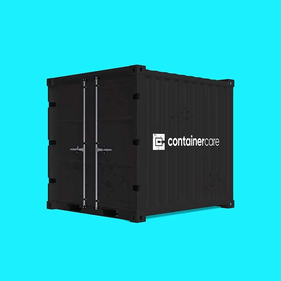 Used Container Care container showing weathered paintwork and signs of use